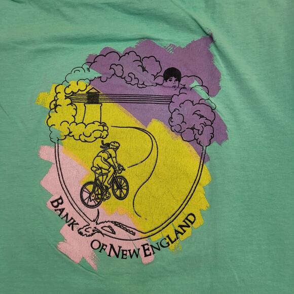 VTG 1988 Pan-Mass Challenge Tee Mens S Single Stitch USA Made Cycling Dragon - Picture 9 of 13